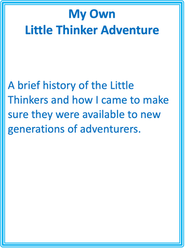 Little Thinkers - My Own Adventure (free book download)